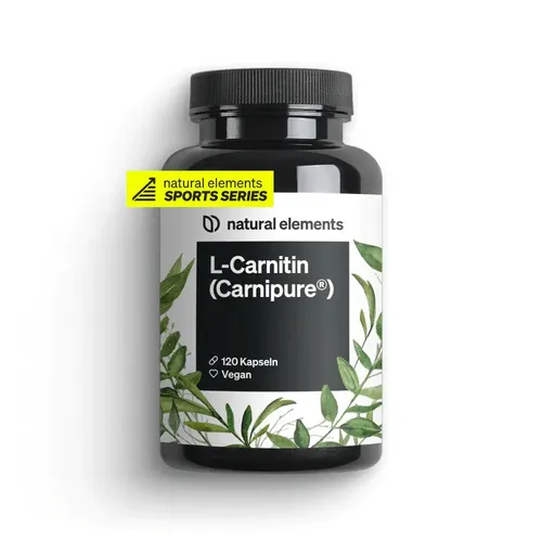 natural elements L-Carnitin 2000 - Premium: Carnipure® von Lonza - 120 Kapseln - Optimale Unterstützung für Fitness-Fans! Unsere veganen L-Carnitin Kapseln bieten 2.000mg pro Tag und fördern dein aktives Training. Laborgeprüfte Qualität für höchste Ansprüche.