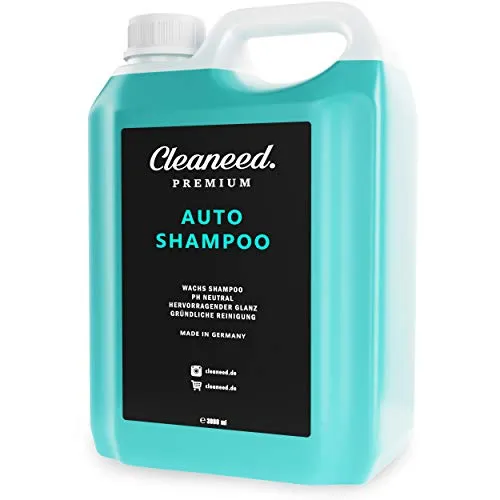 Cleaneed Premium Autoshampoo mit Wachs 3L – pH-Neutral für Hochglanz - Erleben Sie die kraftvolle Reinigung mit unserem Cleaneed Premium Autoshampoo. Die pH-neutrale Formel entfernt hartnäckige Verschmutzungen und hinterlässt ein strahlendes Finish ohne Rückstände. Ideal für eine schonende Pflege!