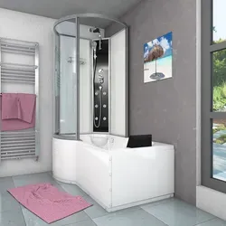 K50-R00 Duschtempel 100x170 cm: Kombination Badewanne Dusche - Sanitäranlagen & Zubehör - 2in1 Wannen- und Duschsystem aus hochwertigem Sicherheitsglas mit integrierten Massagedüsen und flexiblen Anschlüssen für einfachen Aufbau und Umzug.