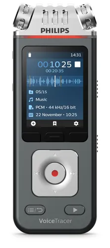 Philips Meeting-Recorder DVT8115 - Hochwertige Sprachaufnahme - Diktiergeräte für Meetings, mit 360-Grad Mikrofon für klare Aufnahmen und einfache Bedienung.