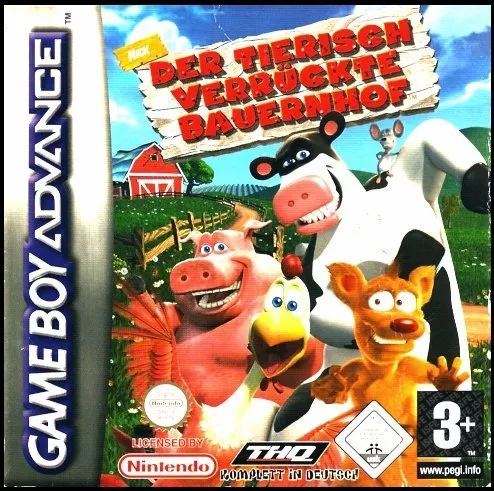 Der tierisch verrückte Bauernhof - Game Boy Advance - Spiele für Game Boy Advance, erlebe lustige Abenteuer auf dem Bauernhof mit tierischen Charakteren und spannenden Herausforderungen.