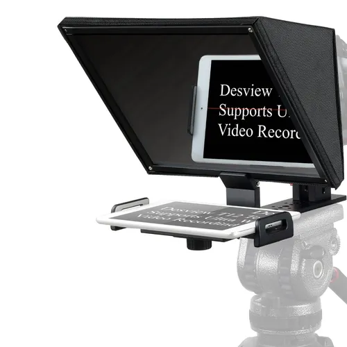 DESVIEW Teleprompter für Smartphone T12 - Videografie Teleprompter für Smartphones, ermöglicht einfaches und professionelles Präsentieren von Text für Videos.