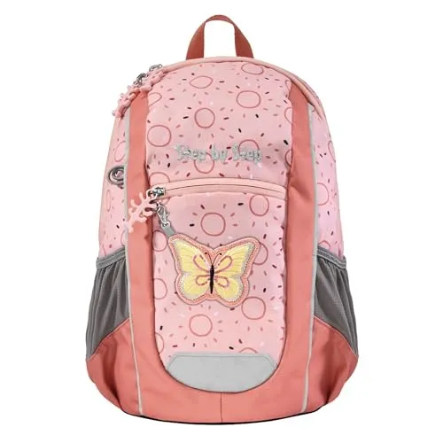 Step by Step Rucksack-Set KIGA MAXI „Butterfly Mia“, rosa - Ergonomischer Mini-Rucksack für KITA und Freizeit, mit gepolsterten Gurten, viel Stauraum und wechselbaren Designs. Ideal für Kinder ab 3 Jahren.