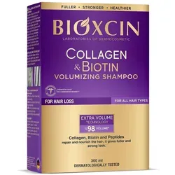 BIOXCIN Volumen Shampoo mit Collagen und Biotin 300 ml - Shampoos, für voluminöses Haar mit stärkendem Collagen und Biotin für mehr Fülle und Glanz.