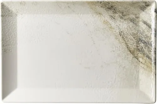 Ritzenhoff & Breker Arezzo Servierplatte flach 34 x 23 cm - Elegante Servierplatte aus Steinzeug in Creme, ideal für festliche Anlässe oder den täglichen Gebrauch.