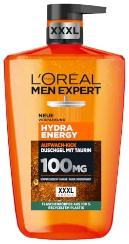 L'Oréal Men Expert XXXL Duschgel und Shampoo für Männer - Vielseitiges Duschgel und Shampoo für Körper, Haare und Gesicht. Mit erfrischendem Duft und belebender Formel für ein revitalisierendes Duscherlebnis. Ideal nach dem Sport, für alle Hauttypen geeignet.