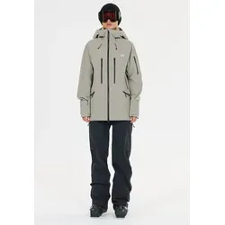 Skijacke SOS "Kula" für Damen, Gr. XS, stein – Sportlich und wasserdicht - Die Kula Shell-Jacke von SOS vereint Funktion und Stil. Mit einer Wassersäule von 20.000 mm und atmungsaktivem Material bietet sie optimalen Schutz und Komfort beim Skifahren und Outdoor-Aktivitäten.