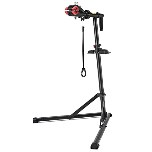 CXWXC Fahrradmontageständer - Schwerlast Reparaturständer mit 360° drehbarem Klemmkopf - Fahrrad-Montageständer mit höhenverstellbarem Design und stabiler 360° Klemme für einfache Reparaturen. Ideal für Hobbymechaniker, leicht zusammenklappbar und platzsparend.