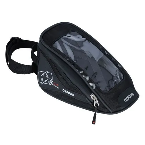 Oxford OL351 M1R Magnetic Micro Tank Bag, Schwarz - Motorradtaschen/-rucksäcke, kompakter Tankrucksack mit 1 Liter Fassungsvermögen, ideal für wichtige Utensilien beim Ausreiten und mit lebenslanger Garantie.