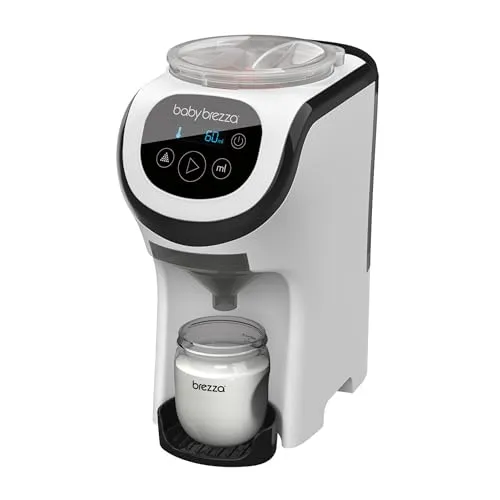Baby Brezza Formula Pro Mini - Automatischer Flaschenzubereiter - Flaschen- & Kostwärmer mit adjustierbaren Einstellungen, automatischer Abschaltfunktion und Touchscreen-Anzeige für eine einfache und sichere Zubereitung von Babynahrung.