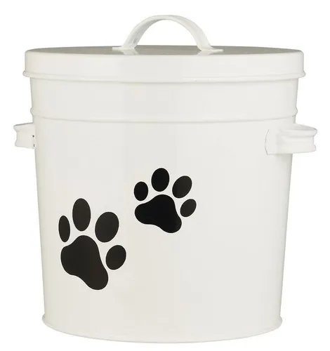 IB Laursen Metal Pet Food Container with Lid - Futteraufbewahrung für Hunde - Robuster Metallbehälter mit Deckel, der Futter frisch hält und ideal für Trockenfutter oder Leckerlis ist.
