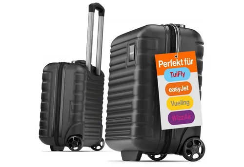 Travely Handgepäck-Trolley Polycarbonat Koffer - Leichter Hartschalen Trolley für Reisen - Koffer aus robustem Polycarbonat, handgepäckfreundliche Größe 40x30x20 cm, ideal für Kurztrips und als zusätzlicher Reisekoffer.