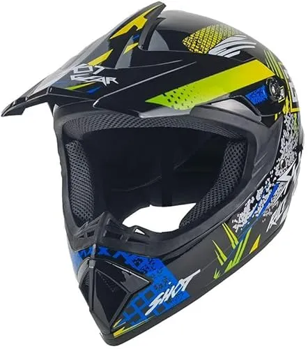 Kinder Crosshelm Hot-Shot AHP – Robuster Motorradhelm für Kinder, Blau, Größe XL (59 – 61 cm) - Der Hot-Shot AHP Crosshelm für Kinder ist ideal für Quad, Motocross und Downhill. Mit einem ausgeklügelten Belüftungssystem und Soft-Padding für hohen Tragekomfort bietet er Sicherheit und Stil in einem.