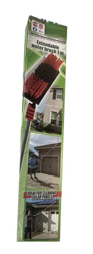 Genius Telescopic Hydrocleaner Reinigungsbürste Set 6-TLG. | 7 Meter Teleskopstange für vielseitige Reinigung - Bürsten Set für 5-in-1 Reinigung: Einseifen, schrubben, abspülen und abziehen. Ideal für Dächer, Autos und Fenster. Integrierter Seifenspender für perfekte Dosierung.