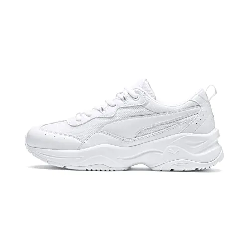 PUMA Damen Cilia Sneaker, Puma White-Gray Violet-Puma Silver, 38 EU - Damen-Sneaker mit IMEVA-Zwischensohle für leichten, gedämpften Komfort und SoftFoam+ Innensohle für maximalen Laufkomfort.