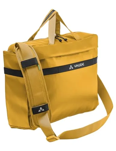 VAUDE Mineo Commuter Briefcase 17 - Burnt Yellow, vielseitige Büro- und Fahrradtasche mit abnehmbarer Gepäckträger-Schiene und Notebookfach für 15,6 Zoll
