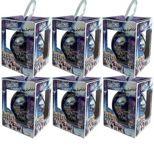 United1871 Berlin Souvenirs, Berlin Weihnachtskugeln (6er Set) Christbaumkugeln, Christbaumschmuck als Berlin Andenken