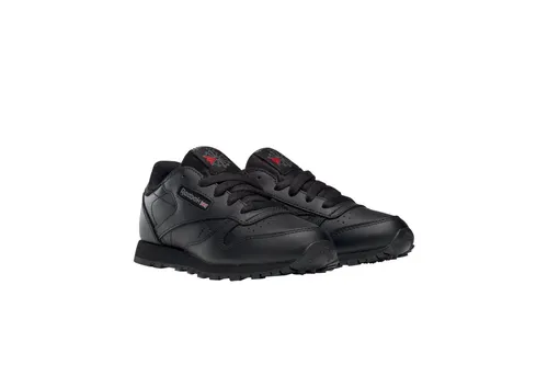 Reebok Classic CLASSIC LEATHER Sneaker, schwarz - Sportliche Sneaker aus hochwertigem Leder mit Gummi-Laufsohle, ideal für Fußball und Freizeit, in Größe 32 und schickem Schwarz.