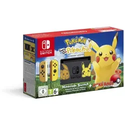 Nintendo Switch Konsole - Pokémon: Let’s Go, Pikachu! Bundle Limited Edition - Konsolen, inkl. 2 Joy-Con Controller und 32 GB Speicher, ideal für spannende Gaming-Abenteuer im Handheld- und TV-Modus.