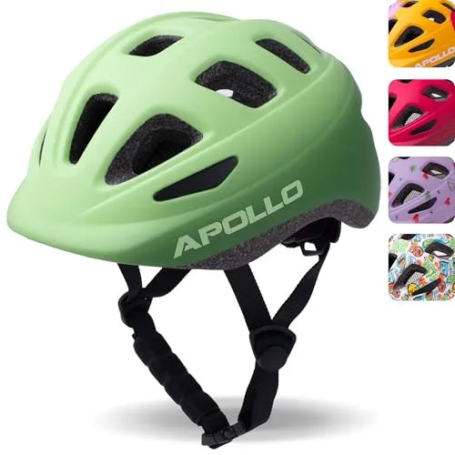 Apollo Kinderhelm Fahrradhelm - Green-Fade, verstellbar für Kinder ab 3 Jahren - Fahrradhelme für Kinder & Jugendliche, mit 17 Belüftungsöffnungen und robustem EPS-Schaum für optimalen Schutz und Komfort beim Radfahren.