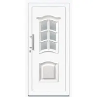 Panto Kunststoff-Haustür Landhausstil K003 Weiß 100 cm x 200 cm Anschlag Links