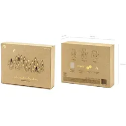 Häuschen Adventskalender - 24-teiliges DIY Set aus Kraftpapier, ideal zum Selbstbefüllen und individuell Gestalten für eine festliche Weihnachtszeit