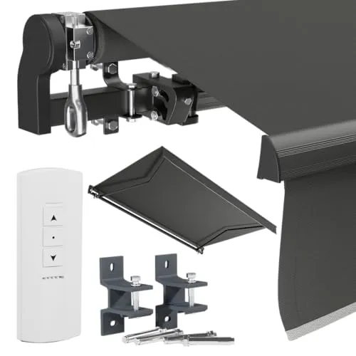STEELSØN Kestria elektrische Gelenkarmmarkise 300x250 cm – Komfortabler Sonnenschutz mit Fernbedienung - Erleben Sie elektrischen Komfort mit der Kestria Gelenkarmmarkise! Ideal für Balkon und Terrasse, bietet sie flexiblen Sonnenschutz und ist wetterfest. Inkl. Nothandkurbel und einfacher Montage.