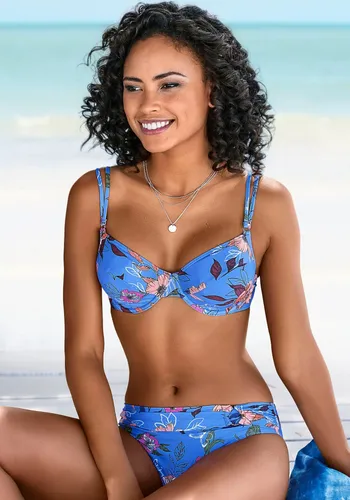 s.Oliver Bügel-Bikini-Top Maya - Bikini-Oberteil mit floralem Design, herausnehmbaren Softcups und verstellbaren Doppelträgern für optimalen Halt und Komfort am Strand.