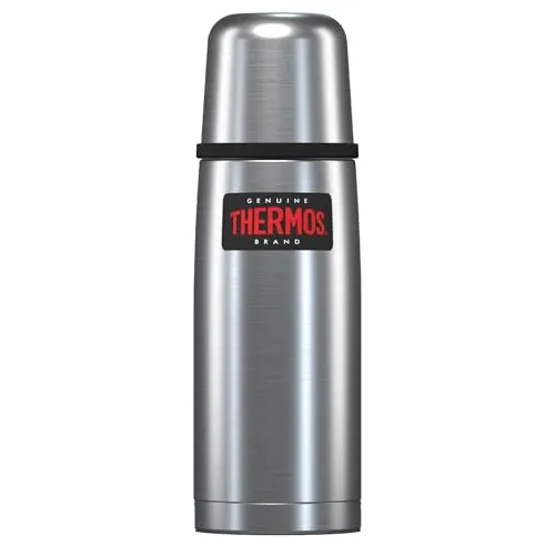 Thermos 4019.205.035 Isolierflasche - 0,35 L, doppelwandiger Edelstahl für 12 Stunden heiß und 24 Stunden kalt, spülmaschinengeeignet und leichtes Design