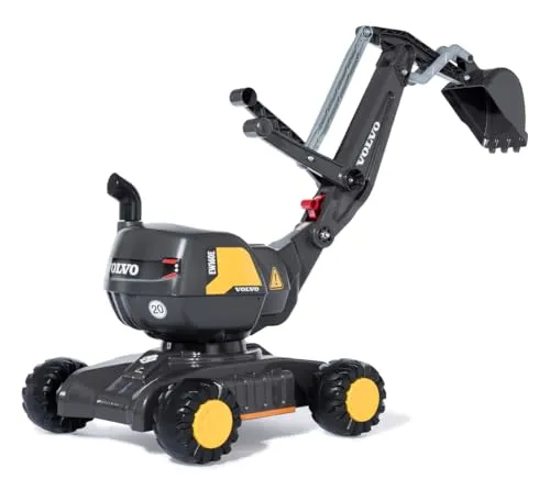 Rolly Toys rollyDigger Volvo EW160 - Spielzeugbagger für Kinder 3-5 Jahre, voll funktionstüchtig und 360° drehbar für maximalen Spielspaß