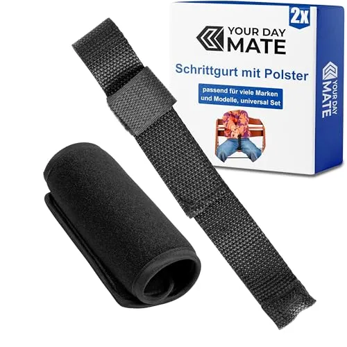 Schrittgurt mit Gurtpolster Set für Hochstuhl, 2 Pack, Schwarz - Hochstuhl Zubehör für mehr Sicherheit! Der Schrittgurt mit Klettverschluss sorgt für Stabilität und ist kompatibel mit vielen Marken wie Hauck und Stokke. Inklusive Gurtpolster für zusätzlichen Komfort.