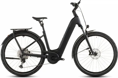 Cube Kathmandu Hybrid Pro 800 Wh E-Bike Easy Entry 28" - E-Bike mit 800 Wh Akku, ideal für komfortable Fahrten in der Stadt oder auf dem Land, in elegantem coal'n'black Design.