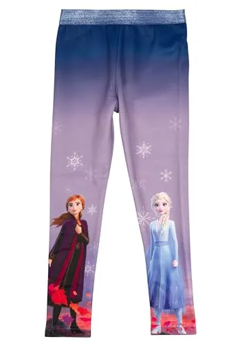 Disney Die Eiskönigin Thermo Leggings für Mädchen Kinder Frozen Winter Leggins gefüttert Hose Mädchenhose Sporthose Blau (DE/NL/SE/PL, Numerisch, 98, 104, Regular)