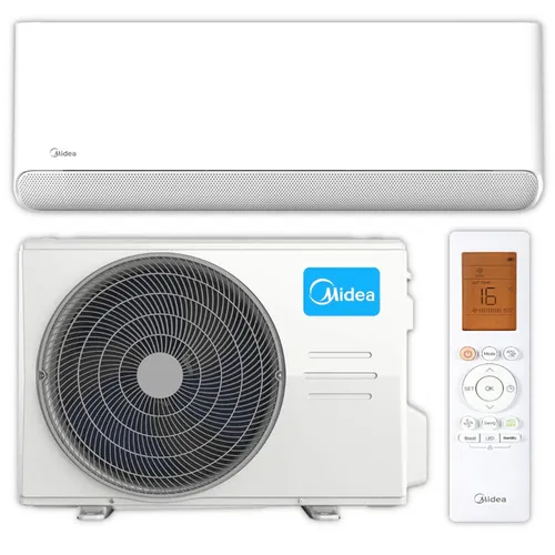 Midea Split Klimaanlage Komplett-Set | BreezelessE 09 | 2,7 kW - Wandgeräte für Räume bis 30 m², 20% Energieersparnis dank Breezeless-Technologie, sorgt für zugfreie Kühlung und schnelle Temperaturanpassung.