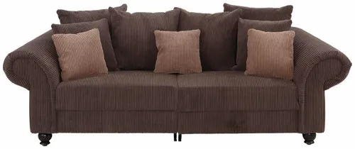 Home affaire Big-Sofa King Henry Mega Sofa, viel Platz, Breite 242cm, Federkern, in legerer Polsterung und vielen losen Kissen