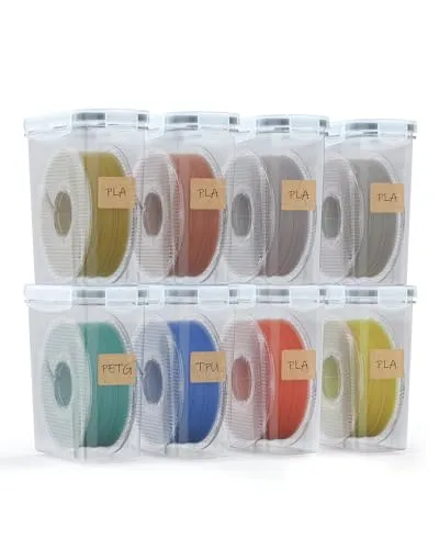 YOOPAI Filament Aufbewahrungsbox - Set von 3 Filament Containern für 3D Druck - Praktisches Set von 3 hochwertigen Filament-Aufbewahrungsboxen mit 4,0L Volumen. Wasserdicht und staubgeschützt, ideal für die sichere Lagerung von 3D-Druckmaterialien. Inklusive Etiketten für eine einfache Organisation.