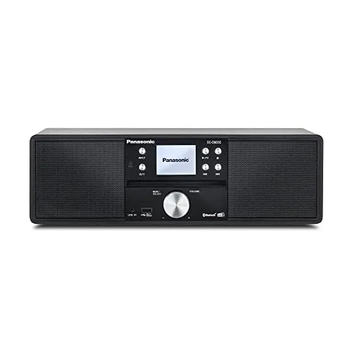 Panasonic SC-DM202EG-K - Kompaktes Micro HiFi Stereosystem mit CD, DAB+ FM Radio, USB und Bluetooth, kraftvoller Klang und schlankes Design