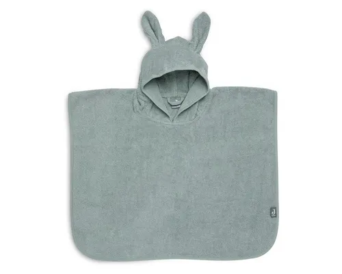 Jollein Badeponcho 65x62 cm Ash Green - Kapuzenbadetuch aus 100% Baumwolle, besonders saugfähig und weich, ideal für den Badeausgang oder nach dem Schwimmen.
