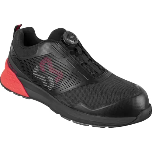 WÜRTH MODYF Sicherheitsschuhe S1P Daily Race Boa für Herren und Damen in Schwarz Rot - sportlicher und atmungsaktiver Arbeitsschuh in der Größe 38