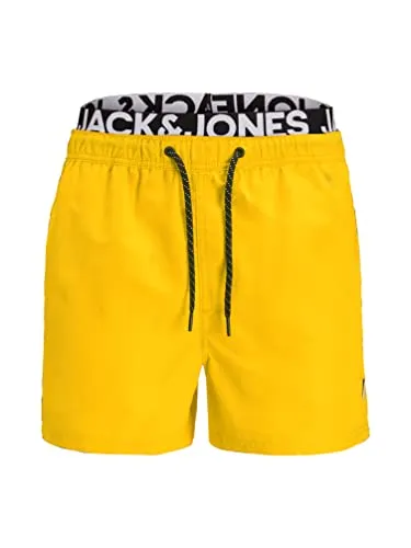 JACK & JONES Herren JPSTARUBA JJSWIMSHORTS AKM DB WB, Minion Yellow, L