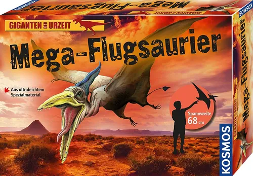Kosmos Mega Flugsaurier - Experimentier-Set für kreative Entdecker - Kreiere deinen eigenen Flugsaurier aus ultraleichtem Spezialschaum! Mit 78 cm Spannweite und Stickern zum Gestalten. Zusätzlich: Mini-Flugsaurier im Dino-Ei! Ideal für Kinder ab 8 Jahren.
