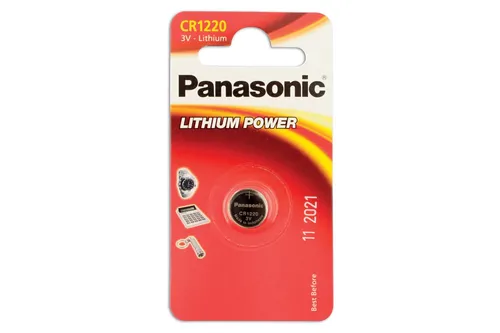 Connect Panasonic Knopfzelle Batterie CR1220 3V 1 Stück x 12 30658
