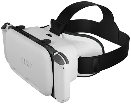 Orzly VR Headset für Nintendo Switch & Switch OLED Konsole mit verstellbaren Linsen für EIN virtuelles Spielerlebnis und für Labo VR - Weiß - Geschenkverpackte Ausgabe