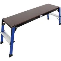Krause Arbeitsplattform Monto StepTop - Klappbare Aluminiumplattform mit 150kg Tragkraft - Leitern - Rutschsichere und wetterbeständige Standfläche, ideal für sicheres Arbeiten. Klappbar für platzsparende Aufbewahrung und max. Tragkraft von 150kg.