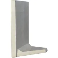 Winkelstütze für Eckausbildung zweiteilig 100 cm, Sichtbeton grau - Kanteneinfassung aus robustem Beton, ideal für ansprechende Garten- und Landschaftsgestaltung.