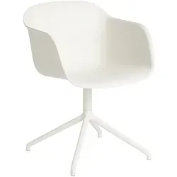 Muuto Fiber Armchair, swivel base, natural white / weiß