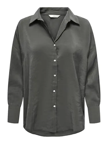 ONLY Female Hemd ONLZAZIMA - Locker geschnitten - Blusen & Tuniken für Damen, aus hochwertigem Modal-Mix für optimalen Tragekomfort und einen lässigen Look.