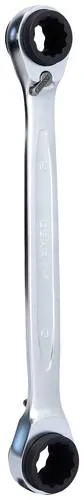 KS-Tools 4 in 1 GEARplus Ringschlüssel - Ratschenschlüssel mit 4 Schlüsselweiten (16-19mm), feinverzahnt mit 72 Zähnen für präzises Arbeiten und FlankTraction-Profil für besseren Grip.