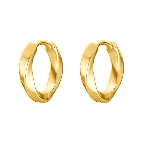 Heideman Ohrringe Damen May goldfarbend aus Edelstahl gold farbend matt Ohrschmuck für Frauen ohne Stein