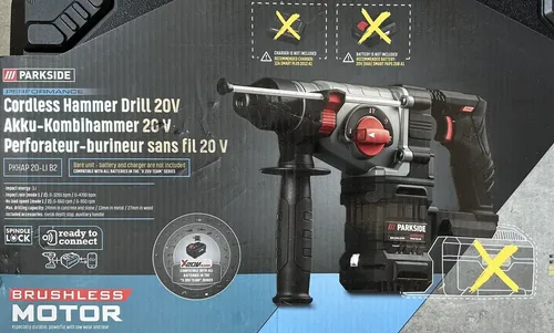 PARKSIDE PERFORMANCE X20V Akku Kombihammer Bohrhammer 20 V ohne Akku & Ladegerät